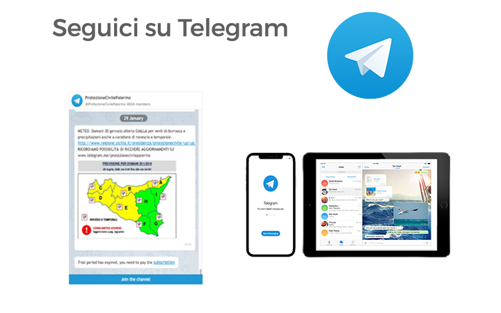 Telegram Protezione Civile
